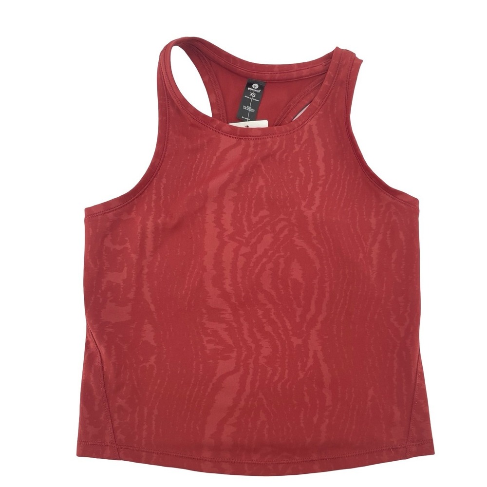 90 Degree by Reflex Women's Tank Top Racerback Red Jacquard XS